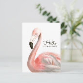 Tropisch Flamingo Bird Briefkaart (Staand voorkant)