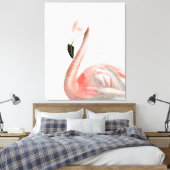 Tropisch Flamingo Bird Canvas Afdruk (Insitu (Slaapkamer))