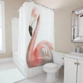 Tropisch Flamingo Bird Douchegordijn (In situ)