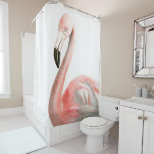 Tropisch Flamingo Bird Douchegordijn