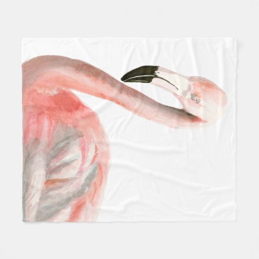 Tropisch Flamingo Bird Fleece Deken (Voorkant (Horizontaal))