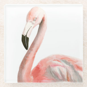 Tropisch Flamingo Bird Glazen Onderzetter