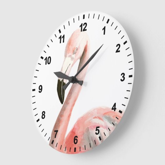 Tropisch Flamingo Bird Grote Klok (Hoek)