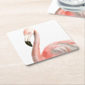 Tropisch Flamingo Bird Kartonnen Onderzetters (Schuin)