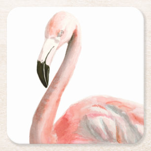 Tropisch Flamingo Bird Kartonnen Onderzetters
