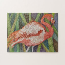Tropisch Flamingo Bird Legpuzzel