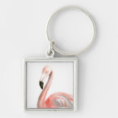 Tropisch Flamingo Bird Sleutelhanger (Voorkant)