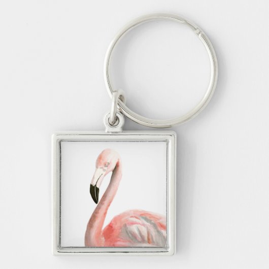 Tropisch Flamingo Bird Sleutelhanger (Voorkant)