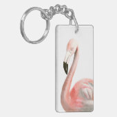 Tropisch Flamingo Bird Sleutelhanger (Voorkant Links)