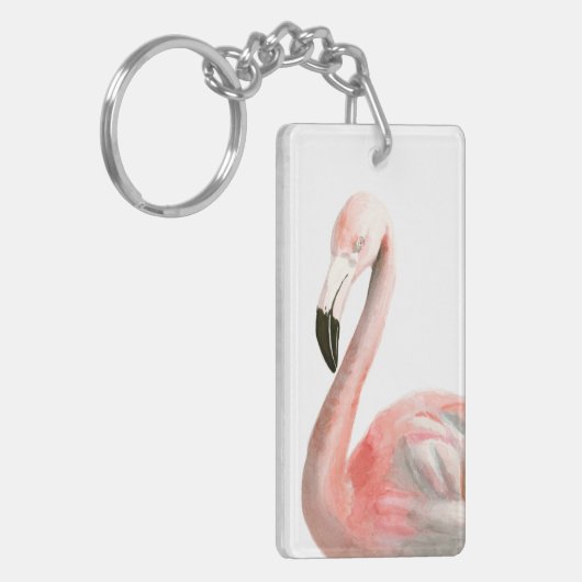 Tropisch Flamingo Bird Sleutelhanger (Voorkant Links)