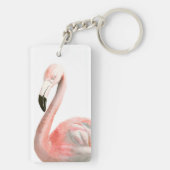 Tropisch Flamingo Bird Sleutelhanger (achterkant)