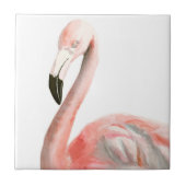 Tropisch Flamingo Bird Tegeltje (Voorkant)