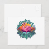 Tropisch Flamingo Briefkaart (Voorkant / Achterkant)