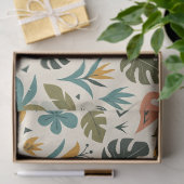Tropisch Flamingo en Palmboom Patroon Tissuepapier (Geschenk)