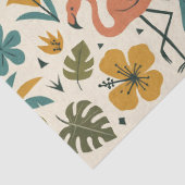 Tropisch Flamingo en Palmboom Patroon Tissuepapier (Detail)