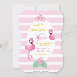 Tropisch Flamingo Flowers vieren vlamingle roze Kaart