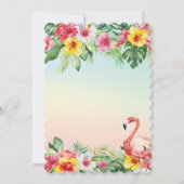Tropisch Flamingo Huisinwijding Feest Uitnodiging (Achterkant)