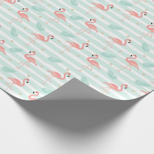 Tropisch Flamingo-inpakpapier Cadeaupapier (Hoek)