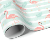 Tropisch Flamingo-inpakpapier Cadeaupapier (Rol Hoek)