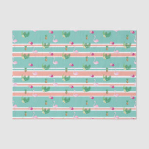 Tropisch flamingo inpakpapier tissuepapier