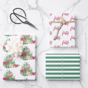 Tropisch Flamingo Inpakpapier Vel