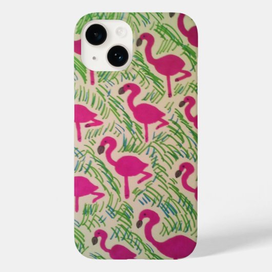 Tropisch Flamingo iPhone Case (Achterkant)