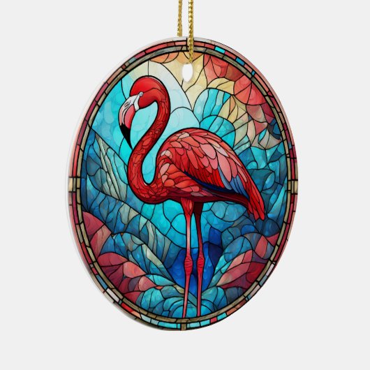 Tropisch Flamingo Keramisch Decoratief Ornament (Rechts)
