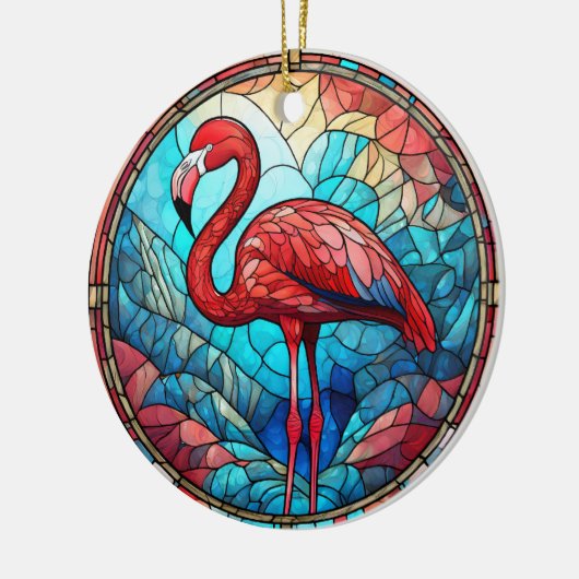 Tropisch Flamingo Keramisch Decoratief Ornament (Links)