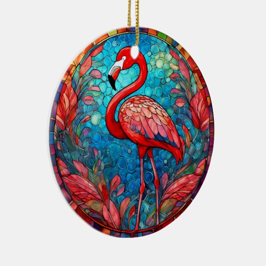 Tropisch Flamingo Keramisch Decoratief Ornament (Rechts)