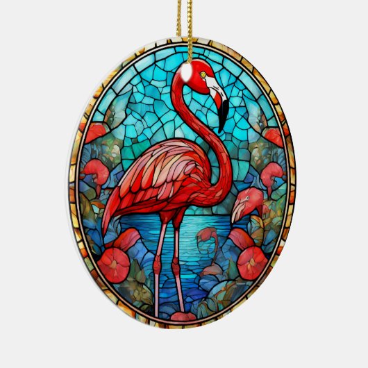 Tropisch Flamingo Keramisch Decoratief Ornament (Rechts)