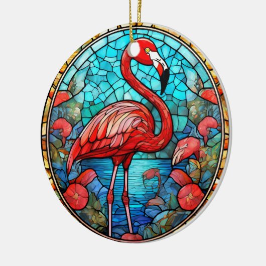 Tropisch Flamingo Keramisch Decoratief Ornament (Links)