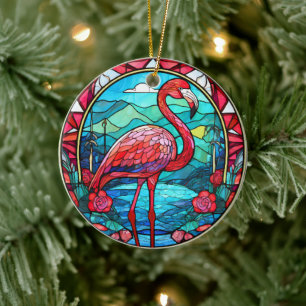 Tropisch Flamingo Keramisch Decoratief Ornament
