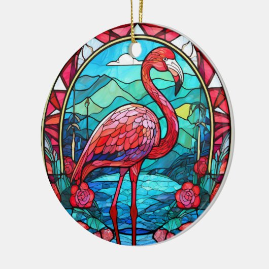 Tropisch Flamingo Keramisch Decoratief Ornament (Links)