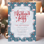 Tropisch Flamingo Kerstfeestje Kaart