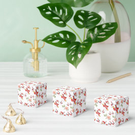 Tropisch Flamingo Kerstman Kerstpatroon Bedankdoosjes