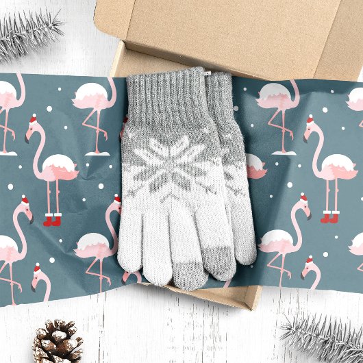 Tropisch Flamingo Kerstmis Tissuepapier