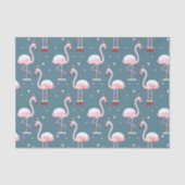 Tropisch Flamingo Kerstmis Tissuepapier (Voorkant)