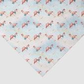 Tropisch Flamingo kerststrand Tissuepapier (Detail)