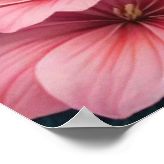 Tropisch flamingo koppel verliefd poster (Hoek)