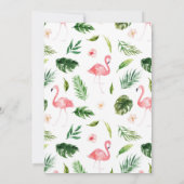 Tropisch Flamingo laat het Baby shower van het Man Kaart (Achterkant)
