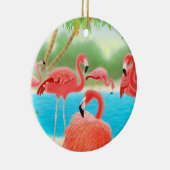 Tropisch Flamingo Lagoon Ornament (Rechts)