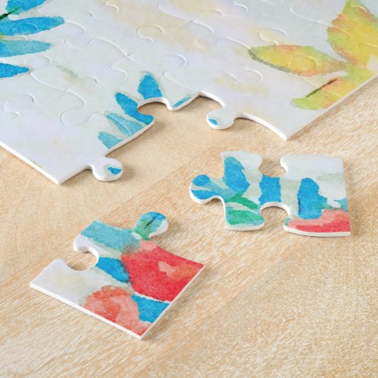 Tropisch flamingo legpuzzel (Zijkant)