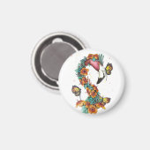 Tropisch Flamingo Magnet Sinaasappel (Voorkant / Achterkant)