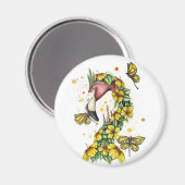 Tropisch Flamingo Magnet Yellow (Voorkant / Achterkant)