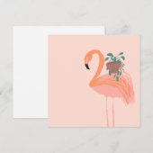 Tropisch Flamingo met gebogen Plant hand (Voorkant / Achterkant)
