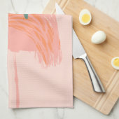 Tropisch Flamingo met gebogen Plant hand Theedoek (Quarter Fold)