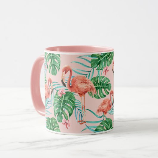 Tropisch Flamingo Mok (Voorkant links)