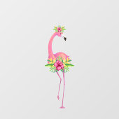 Tropisch flamingo oerwoud planten raamsticker (Vel)