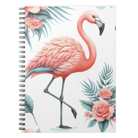 Tropisch Flamingo Paar Notitieboek (Voorkant)