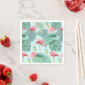 Tropisch Flamingo, Palms, ananassaplpatroon ID926 Servet (Insitu)